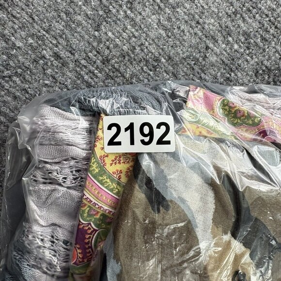 Vintage Scarf Lot Of 5 Mixed Patterns Textures Long Rectangle Boho witchy preppy - Picture 9 of 9